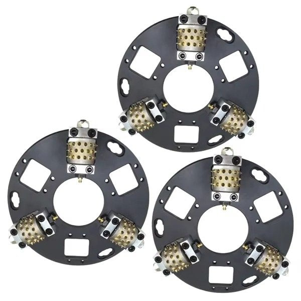 270mm diamond bush hammered plate with 3 rollers cutting disc for grinders