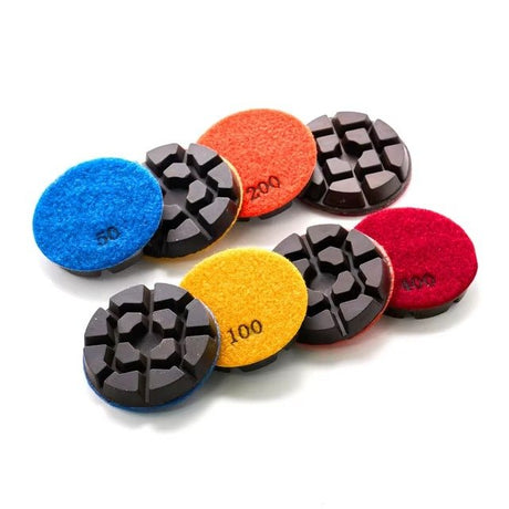 Diamond resin bond and hybrid wet dry polishing pads and grinding disc for concrete floor with
