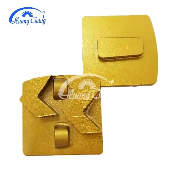 Huangchang Diamond Pcd Pads with 2 arrow shaped Pcd Tool Plate Metal Diamond Grinding Shoes for Epoxy Glue Coating Removal