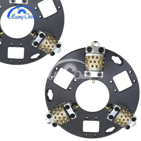 270mm diamond bush hammered plate with 3 rollers cutting disc for grinders