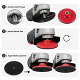 easy installation of M14 backer pad for polishing tools