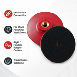 stable backer pad support for wet and dry polishing workflow