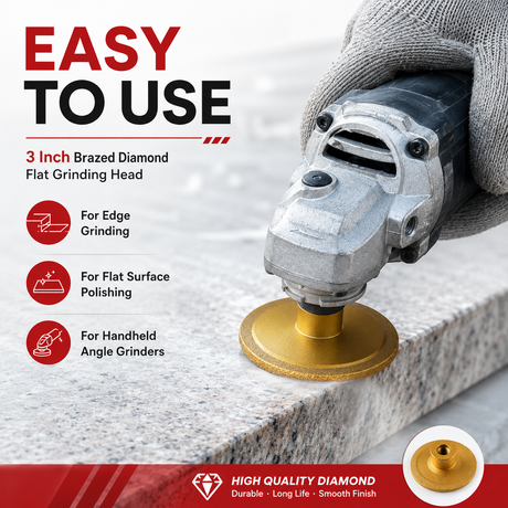 Brazed diamond flat grinding head angle grinder use