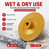 Brazed diamond grinding head wet and dry use