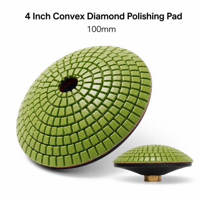 4 inch convex diamond polishing pads for granite marble concrete