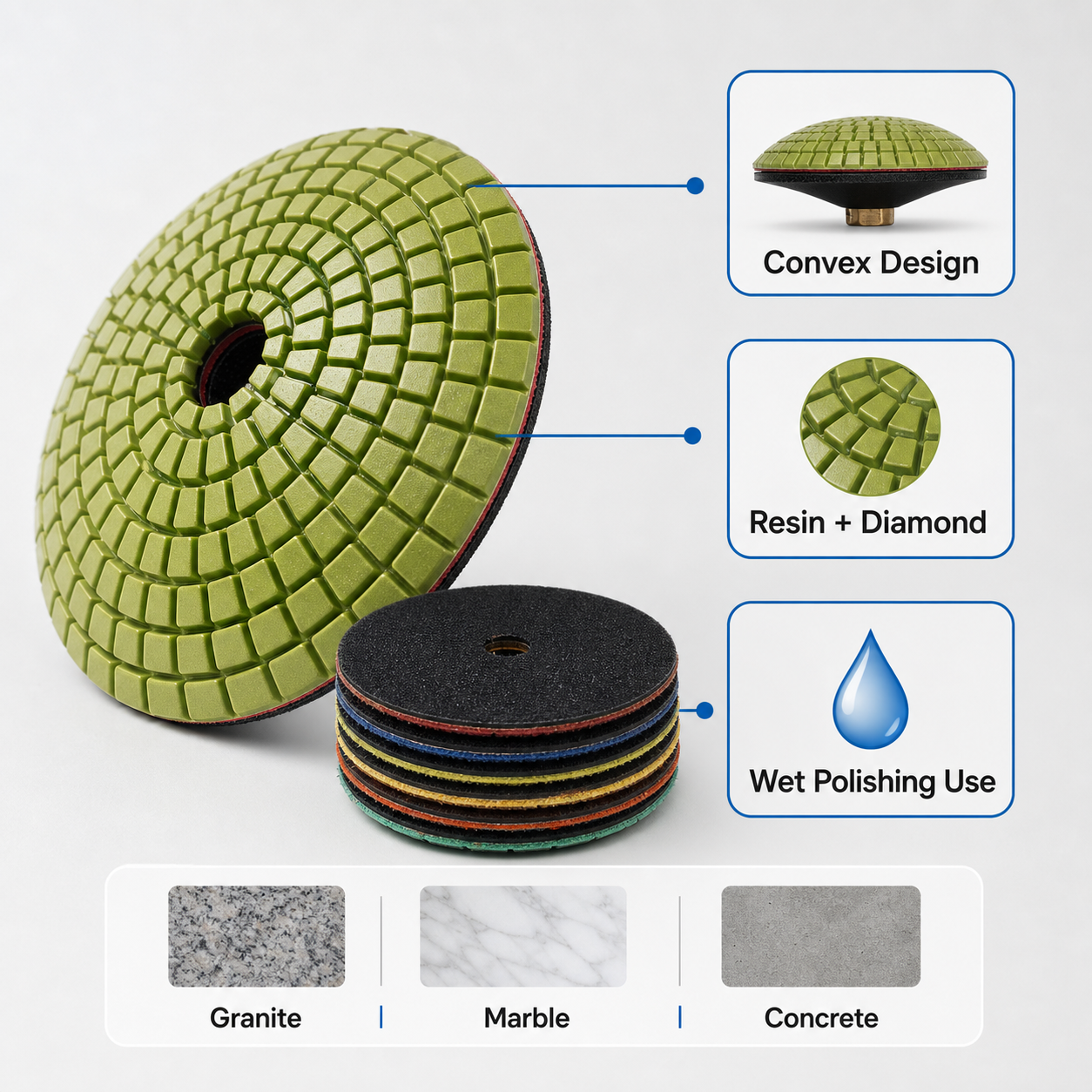 resin diamond convex polishing pads key benefits