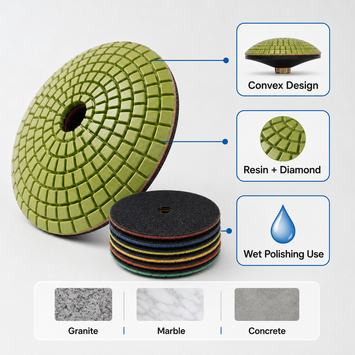 resin diamond convex polishing pads key benefits