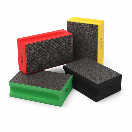 4 PCS diamond hand polishing pads set 60 100 200 400 grit