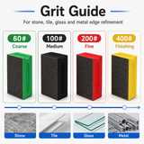 Diamond hand polishing pads grit guide 60 100 200 400