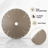 Electroplated diamond saw blade clean cutting edge
