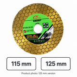 115 mm and 125 mm choices; photographed HUANG CHANG disc is 125 mm