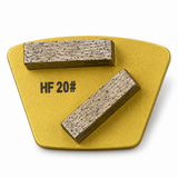 Gold HF20 grinding shoe with two straight diamond segments, 20 grit