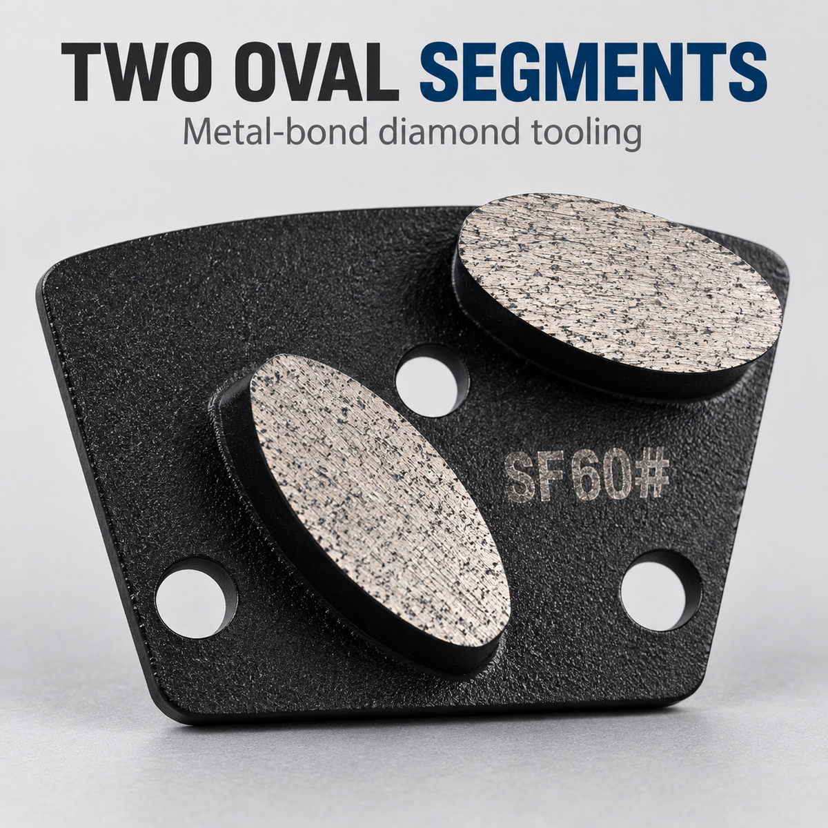 Close-up of the two oval diamond segments on the SF60 shoe