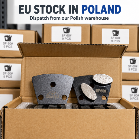 Double-oval grinding shoes and stock boxes in Poland