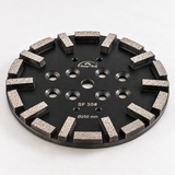 250 mm Diamond Grinding Plate for Concrete Floors – SF/HF, 20/30/60 Grit – product detail ,  sf 30 ,  segment height and plat