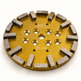 250 mm Diamond Grinding Plate for Concrete Floors – SF/HF, 20/30/60 Grit – gold, yellow hf 30# angled single-product view