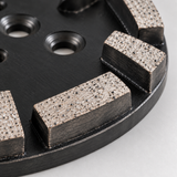 250 mm Diamond Grinding Plate for Concrete Floors – SF/HF, 20/30/60 Grit – segment texture and metal bond detail