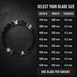 Laser-Welded Diamond Ring Saw Blade for Concrete, 370–520 mm – specification overview