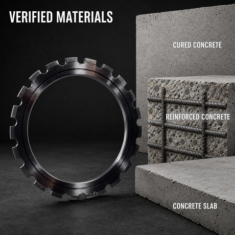 Laser-Welded Diamond Ring Saw Blade for Concrete, 370–520 mm – tile installation application