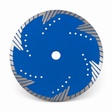Blue 230mm turbo diamond saw blade front view