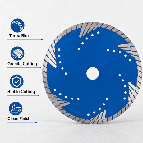 Turbo rim diamond saw blade feature graphic