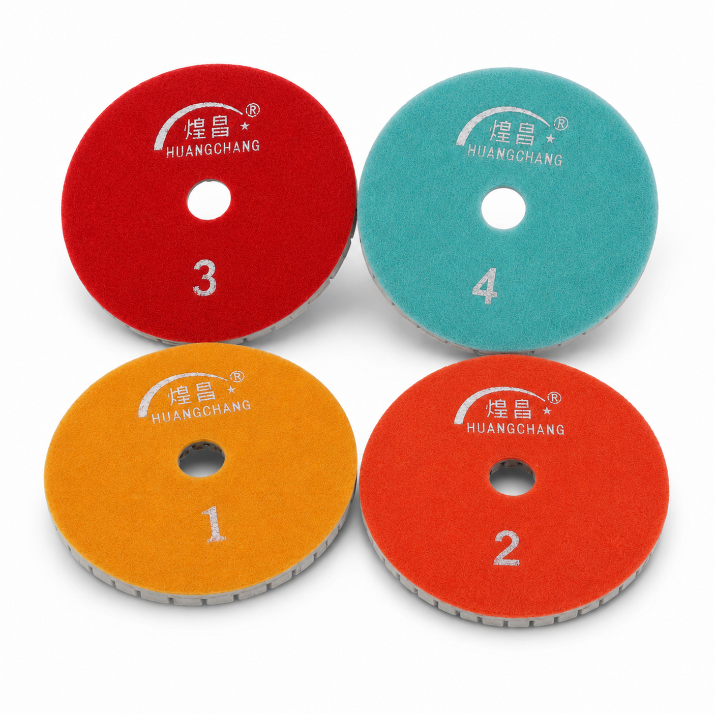 4 Inch 4-Step Wet/Dry Diamond Polishing Pad Set