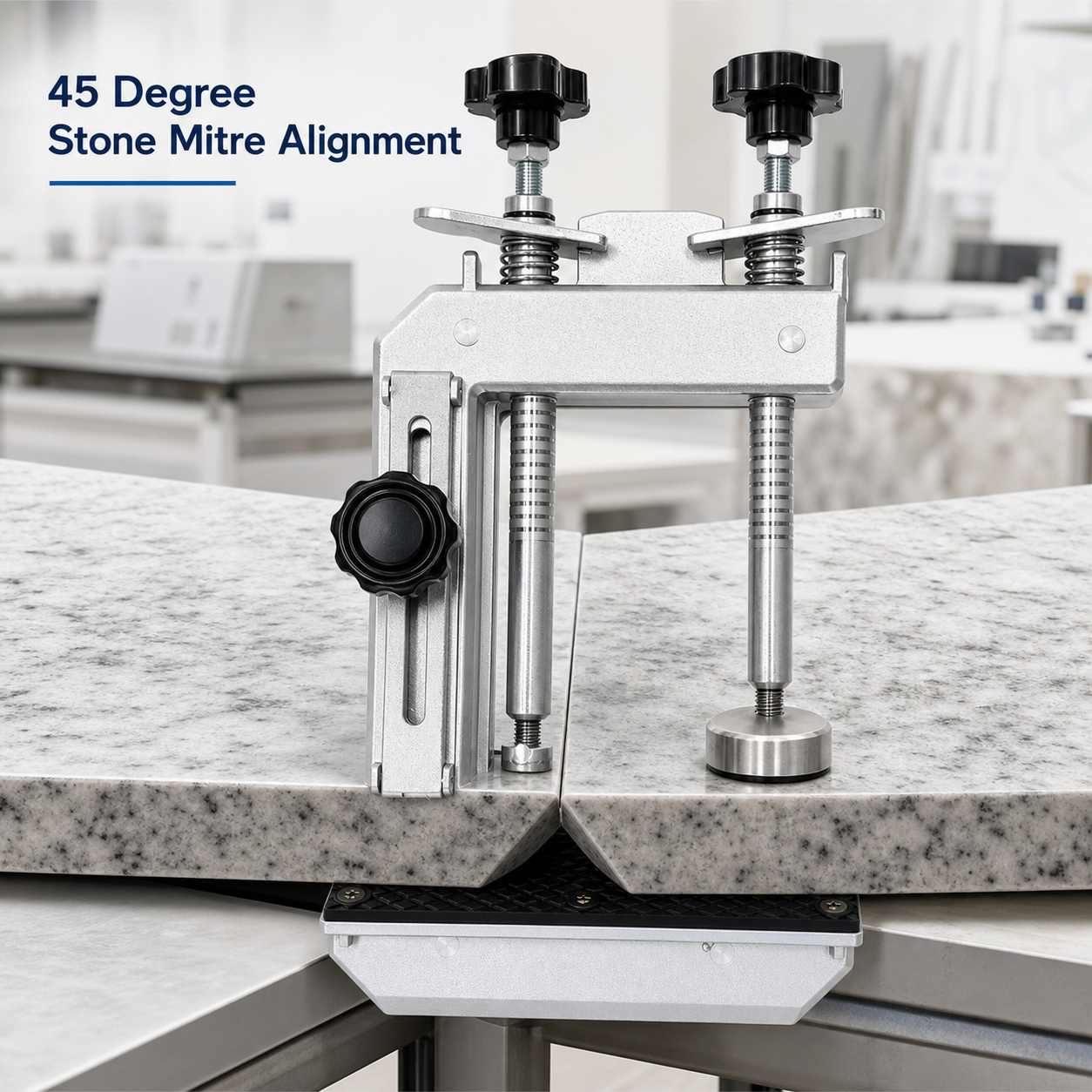 45 degree mitre clamp for countertop edge installation