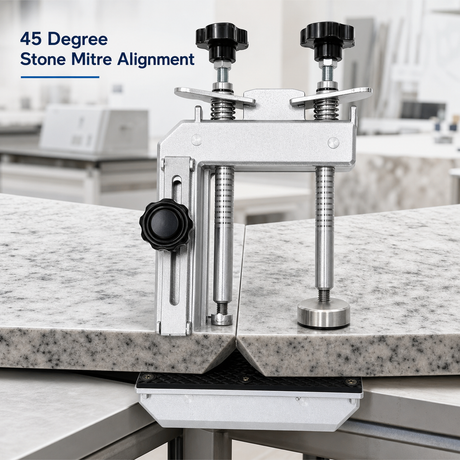 45 degree mitre clamp for countertop edge installation