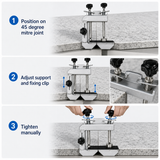 how to use manual stone mitre clamp