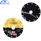 Brazed yellow and black saw blade