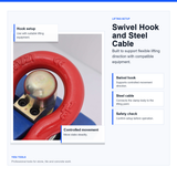 HUANG CHANG STONE LIFTER AUTOMATIC - Swivel hook and steel cable