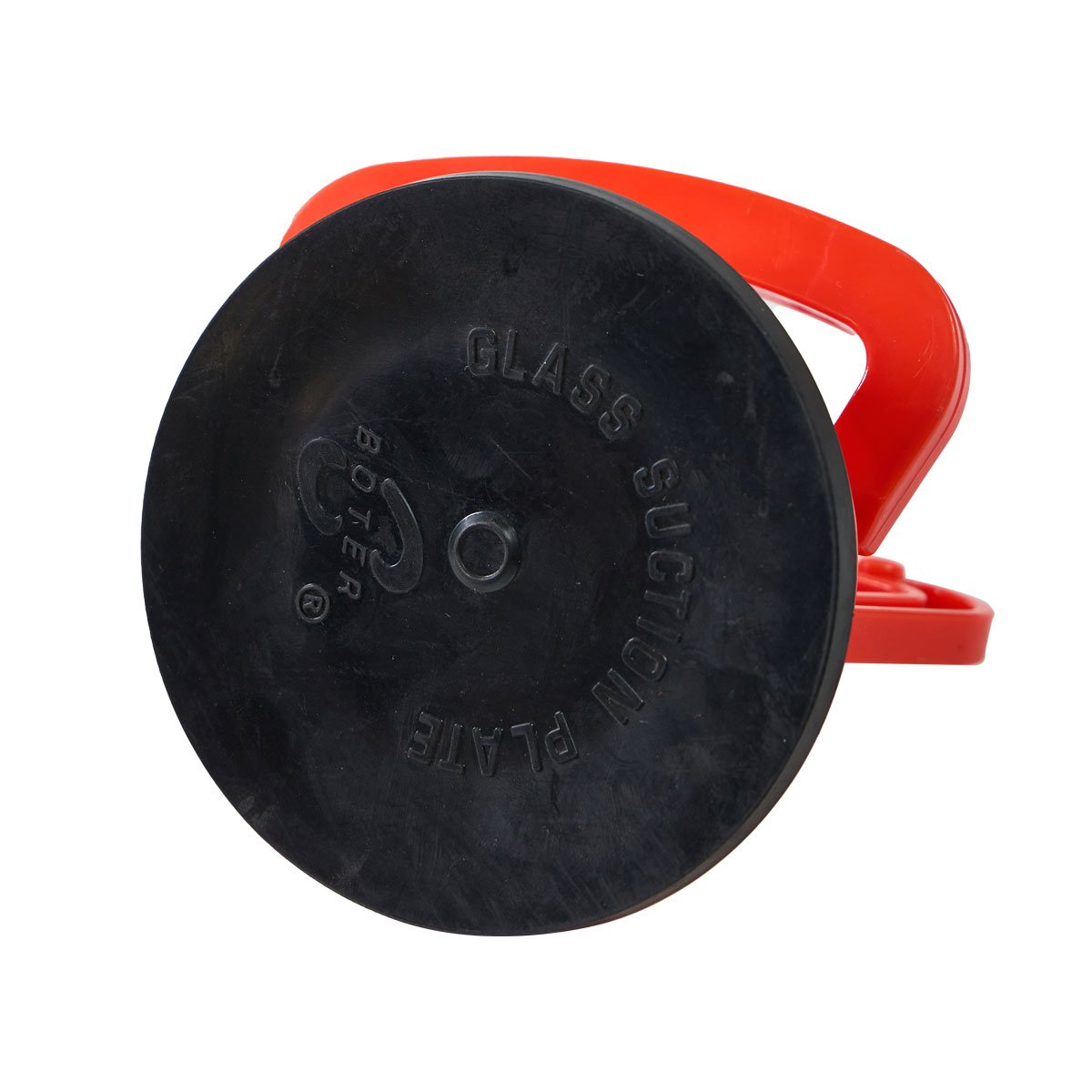 Black suction base on a red 123mm manual suction handle