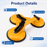suction cup lifter locking buckle handle and rubber pad details
