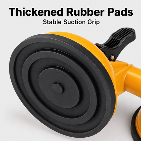thickened rubber suction pad detail for smooth surface handling