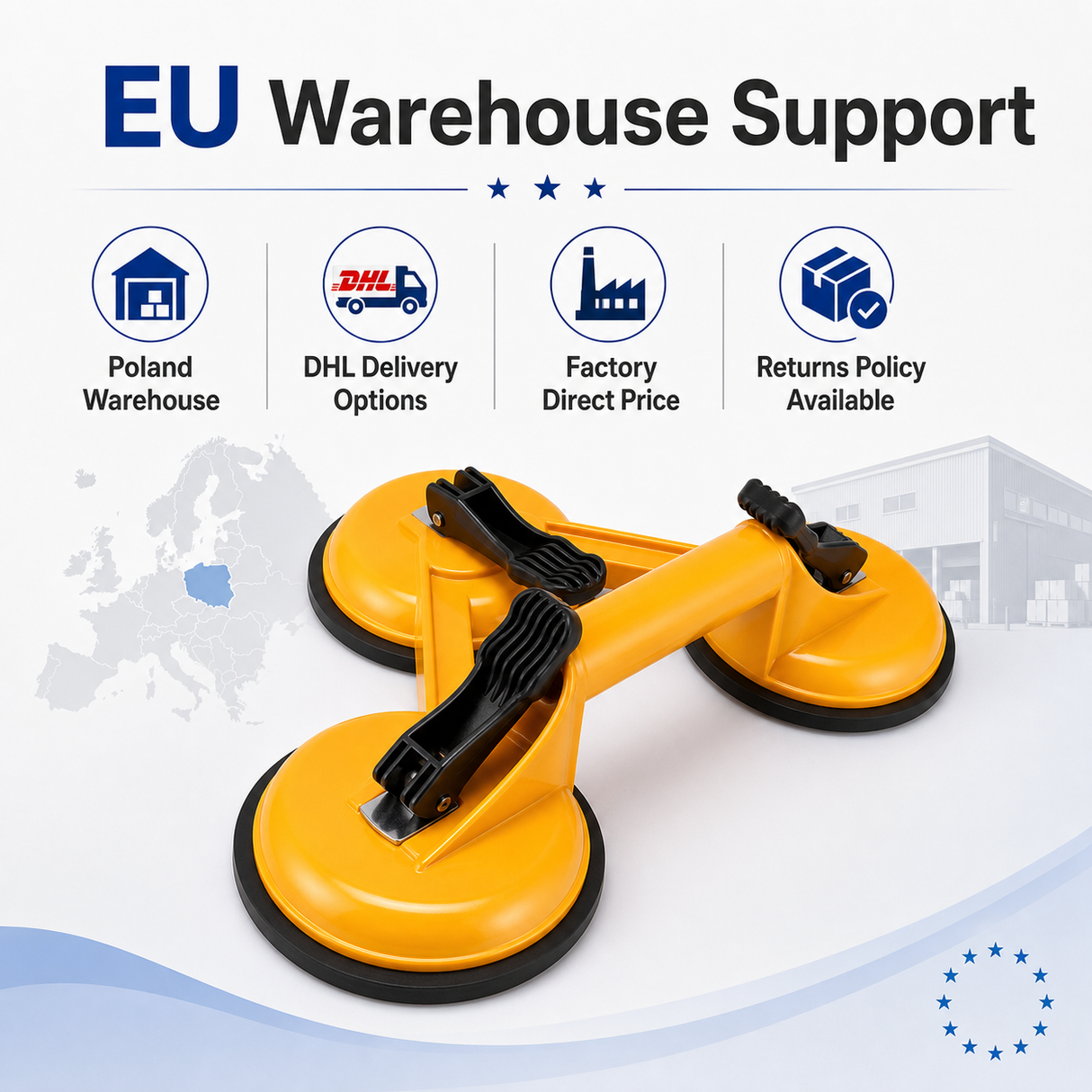 Poland warehouse DHL delivery and factory direct support