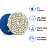 Wet polishing pad key features