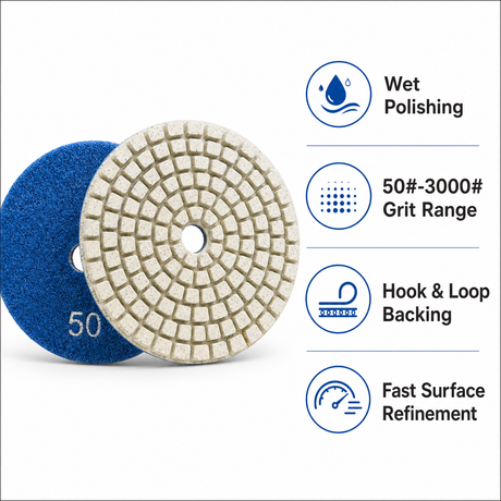 Wet polishing pad key features