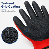 textured nitrile rubber grip coating work gloves