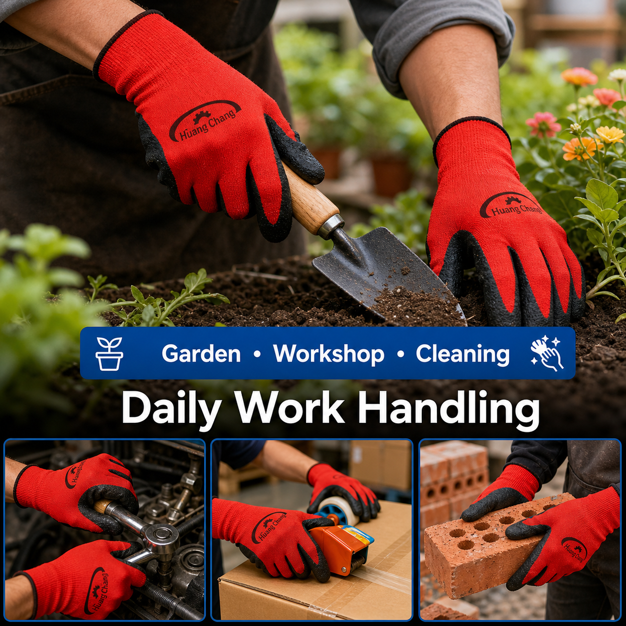 work gloves for gardening workshop cleaning and construction handling