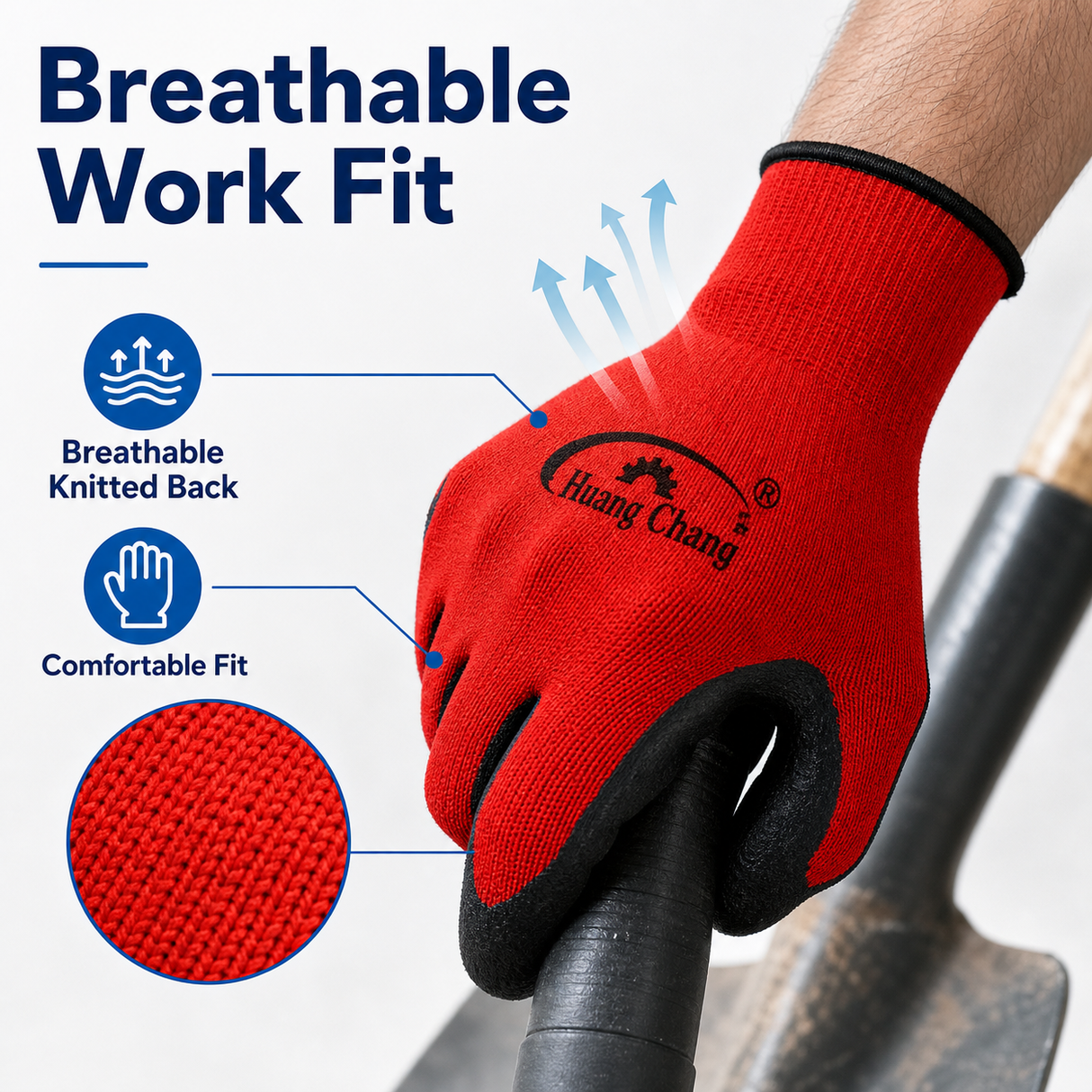 breathable comfortable work gloves for daily use