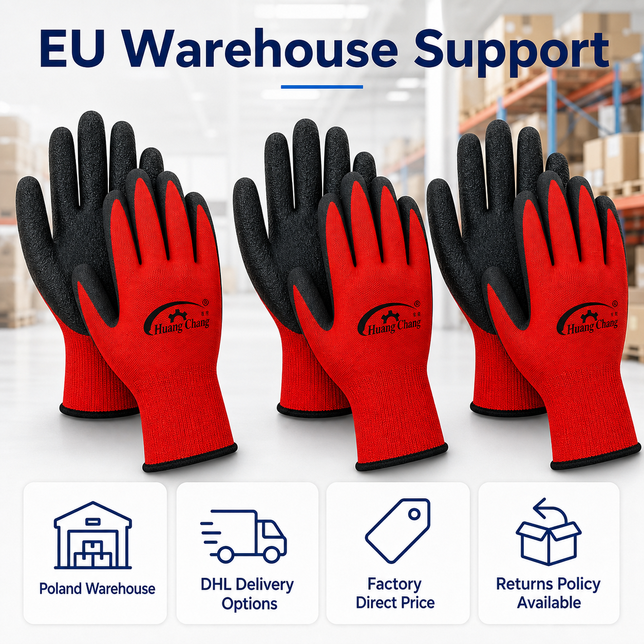 Poland warehouse DHL delivery and factory direct support