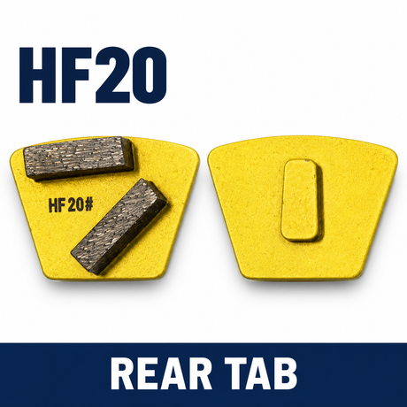 AI-assisted structural illustration of HC-CT-D-27: front and rear of the same grinding shoe; sold individually; illustrated specification is an example.