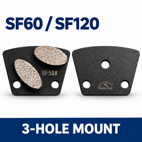 AI-assisted structural illustration of HC-CT-D-28: front and rear of the same grinding shoe; sold individually; illustrated specification is an example.